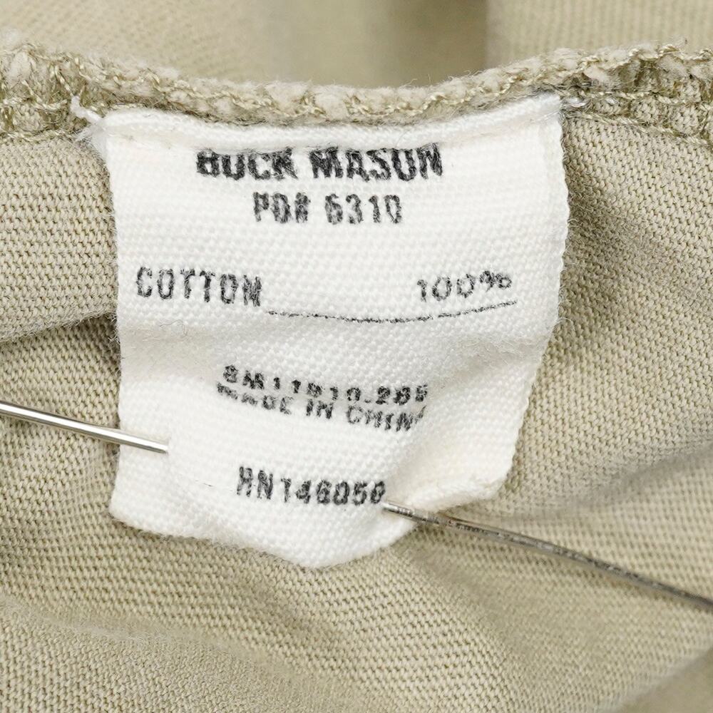 Buck Mason Men's Long Sleeve Henley Shirt Beige Cotton Size L Curved Hem - Picture 4 of 8